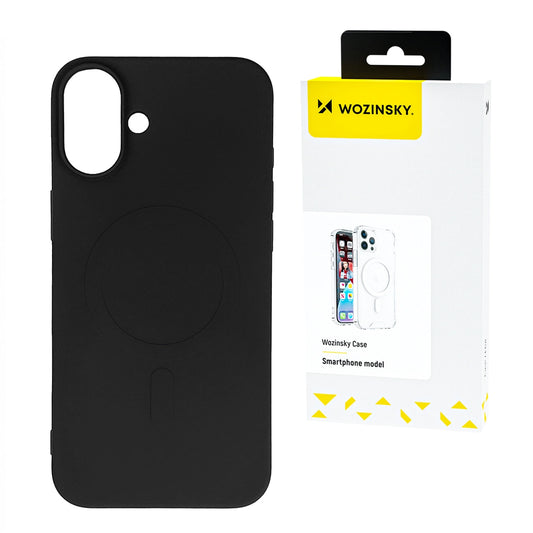 Silikonowe magnetyczne etui Wozinsky na Samsung Galaxy S25+ - czarne