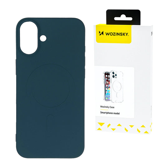 Silikonowe magnetyczne etui Wozinsky na Samsung Galaxy S25 - niebieskie