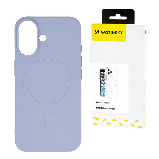 Silikonowe magnetyczne etui Wozinsky na Samsung Galaxy S25 - fioletowe