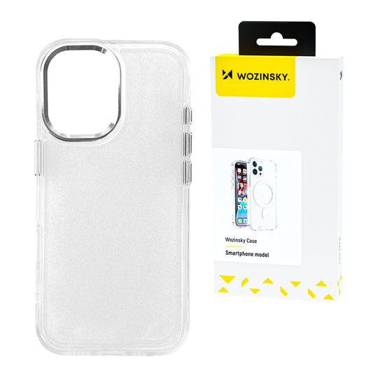 Etui Wozinsky Glitter na Samsung Galaxy S24 FE - przezroczyste z brokatem
