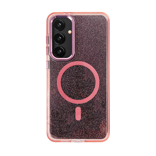 Etui Wozinsky Glitter Case z na Samsung Galaxy S24 FE - różowe z brokatem