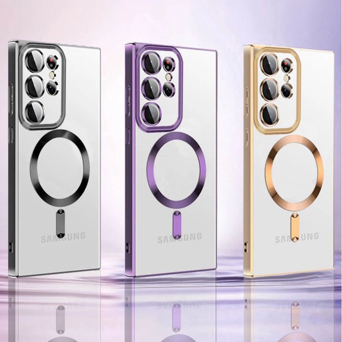 Etui Wozinsky Electroplated Magsafe na Samsung Galaxy S24 FE - złote – zdjęcie 2