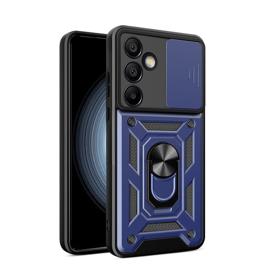Pancerne etui Hybrid Armor Camshield z na Samsung Galaxy A56 - niebieskie