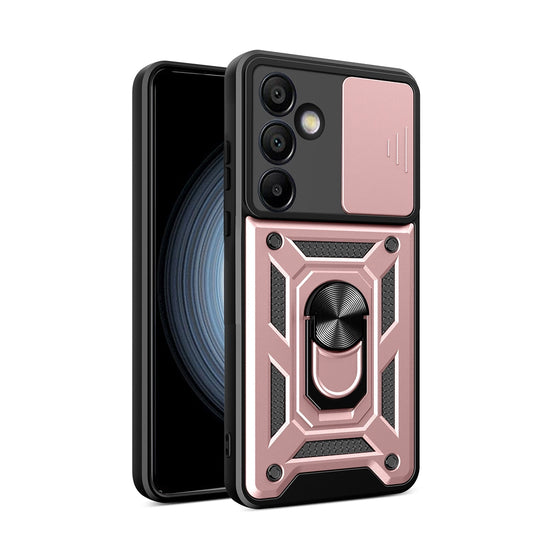 Pancerne etui Hybrid Armor Camshield z na Samsung Galaxy A56 - różowe