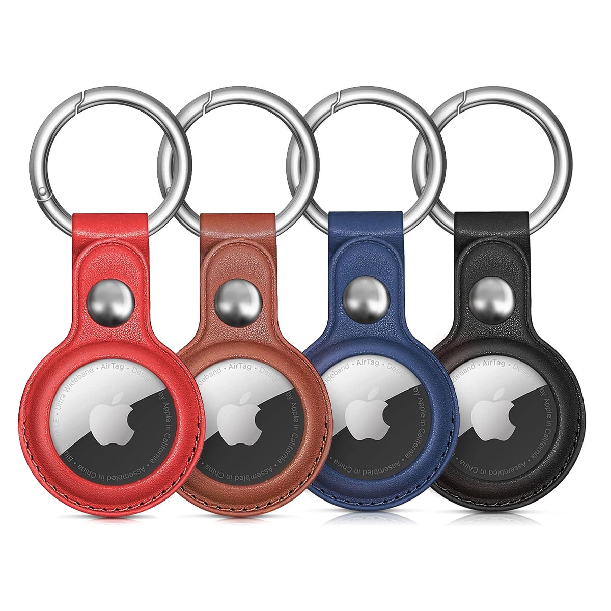 Etui do Apple AirTag z ekoskóry - czarne, brązowe, czerwone, niebieskie