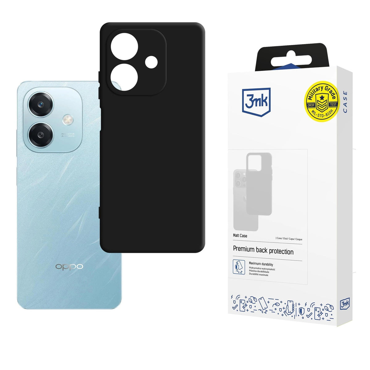 Etui 3mk Matt Case na Oppo A60 5G - czarne matowe