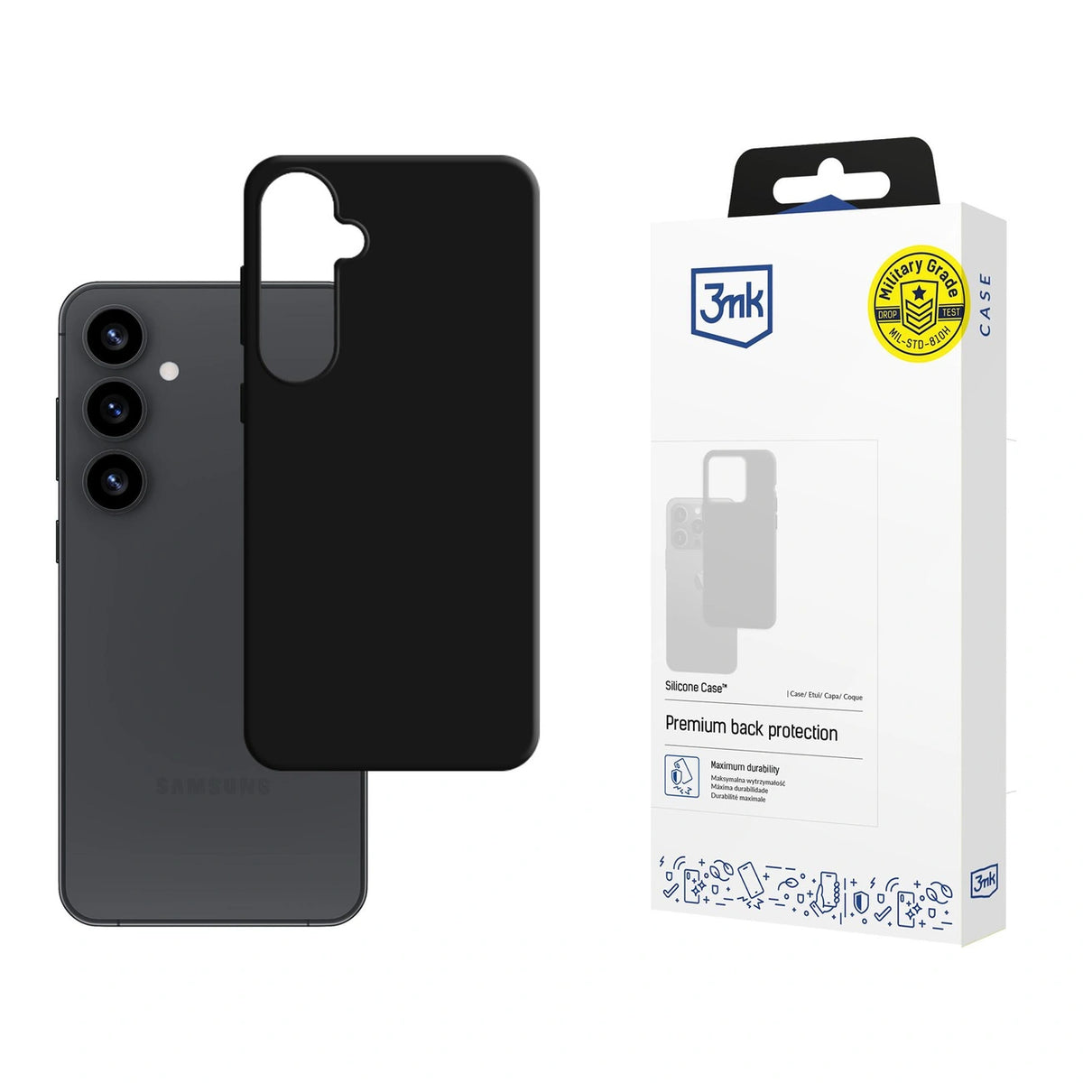 Etui 3mk Silicone Case na Samsung Galaxy S25 - czarne