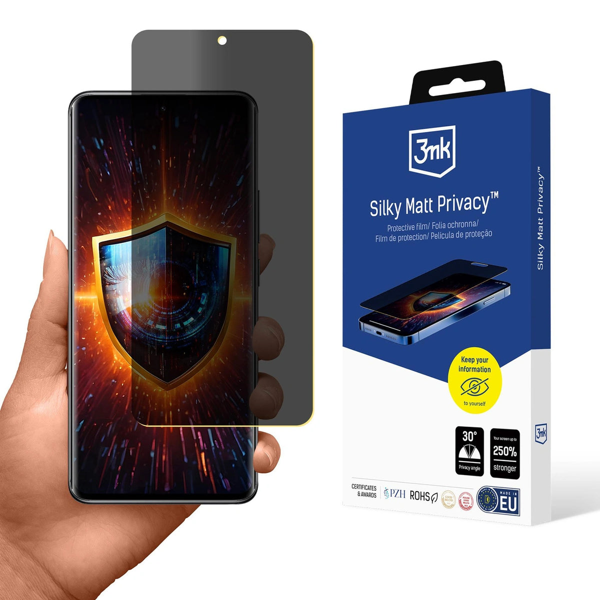 Folia prywatyzująca 3mk Silky Matt Privacy na Xiaomi Redmi Note 14 Pro+