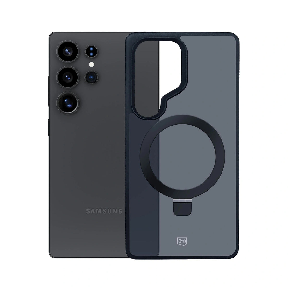 Etui 3mk Smoke Case Mag&Stand na Samsung Galaxy S25 Ultra - czarne – zdjęcie 2