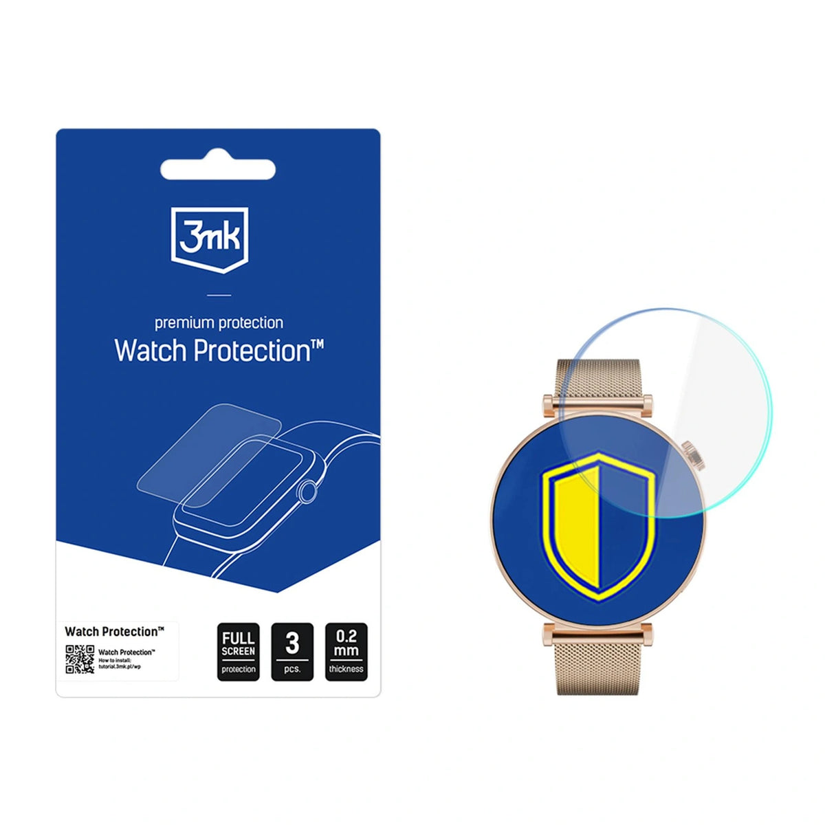Folia ochronna na ekran smartwatcha 3mk Watch Protection ARC na Garett Rose