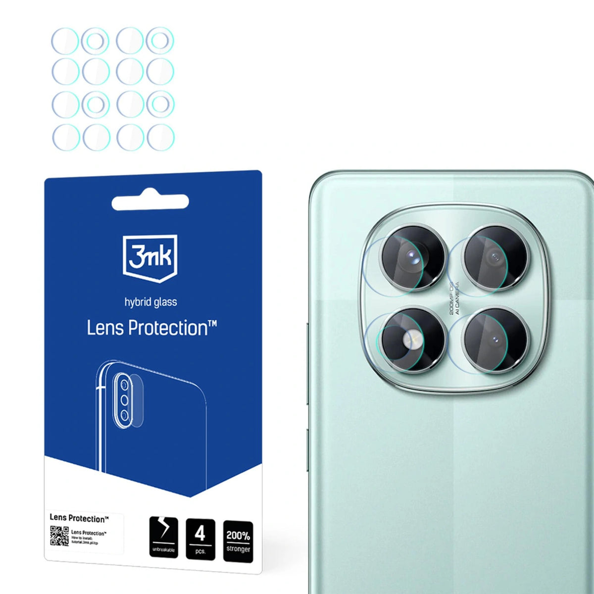 Szkło hybrydowe do obiektywu aparatu 3mk Lens na Xiaomi Redmi Note 14 Pro