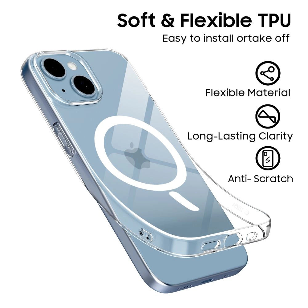 Etui Tech-Protect FlexAir MagSafe na iPhone 13 / 14 - przezroczyste – zdjęcie 5