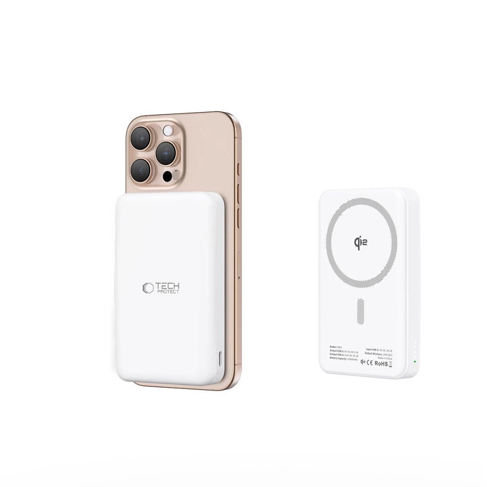 Powerbank Tech-Protect PB24 LifeMag QI2 MagSafe 10000 mAh - biały