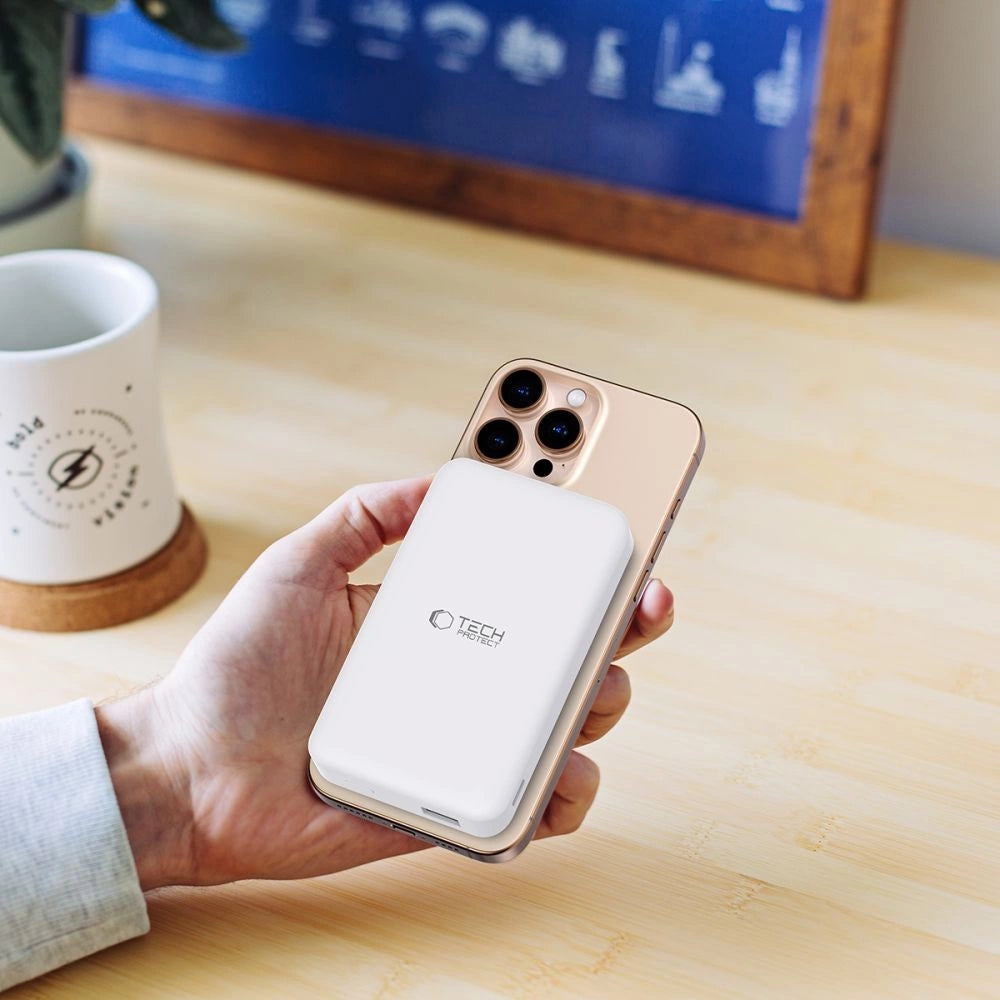 Powerbank Tech-Protect PB24 LifeMag QI2 MagSafe 10000 mAh - biały