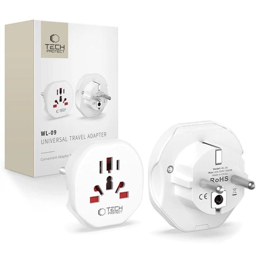Przejściówka / adapter Tech-Protect Universal Travel Adapter na EU - biała