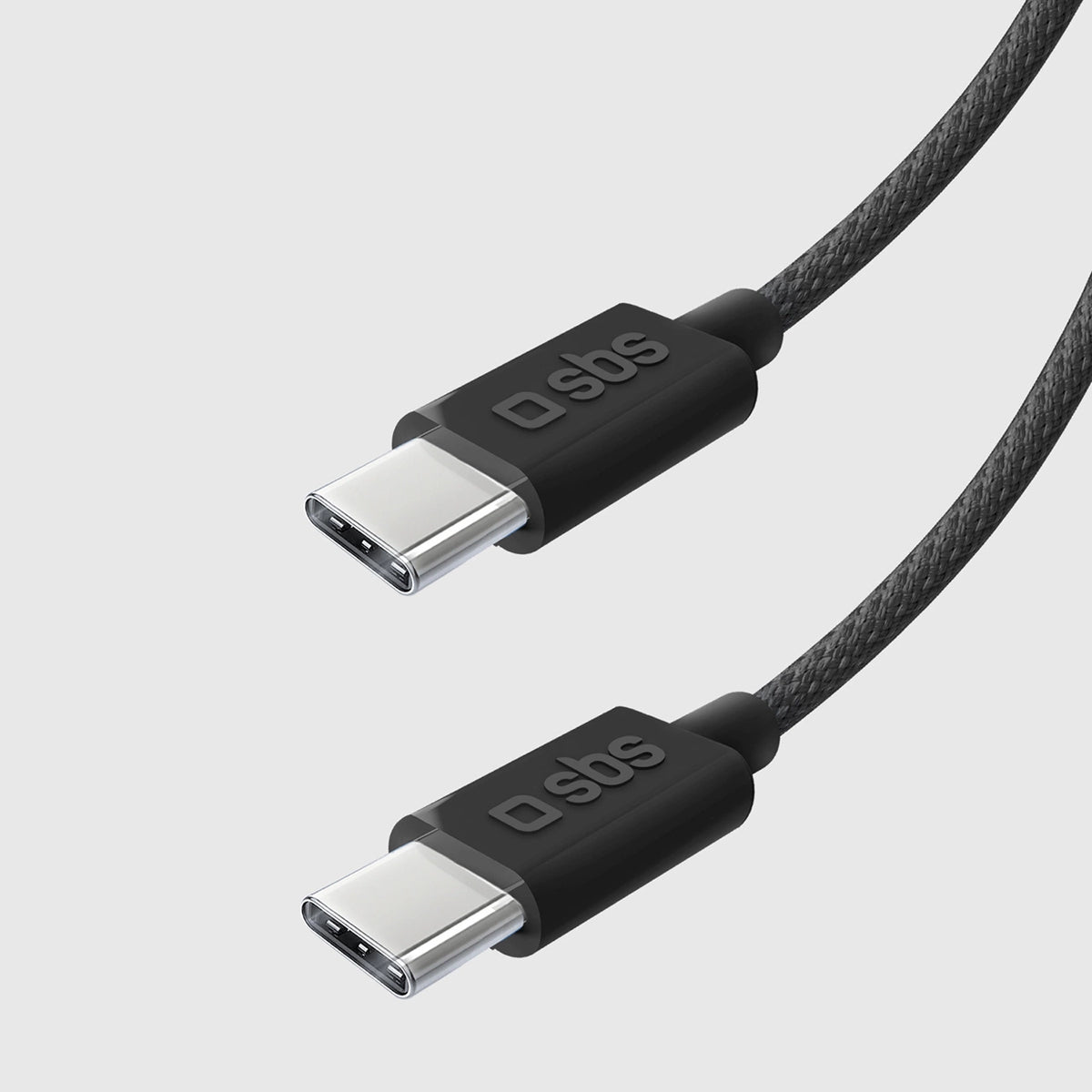 Kabel SBS TECABLETISSUETCCK USB-C - USB-C 1,5m 60W w oplocie - czarny – zdjęcie 6