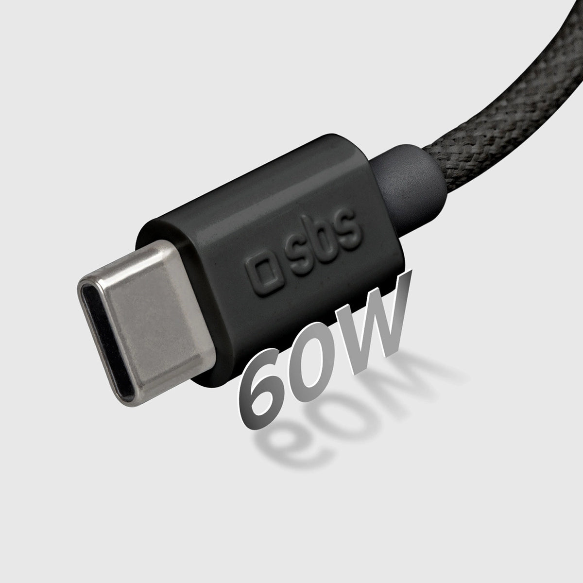 Kabel SBS TECABLETISSUETCCK USB-C - USB-C 1,5m 60W w oplocie - czarny – zdjęcie 5