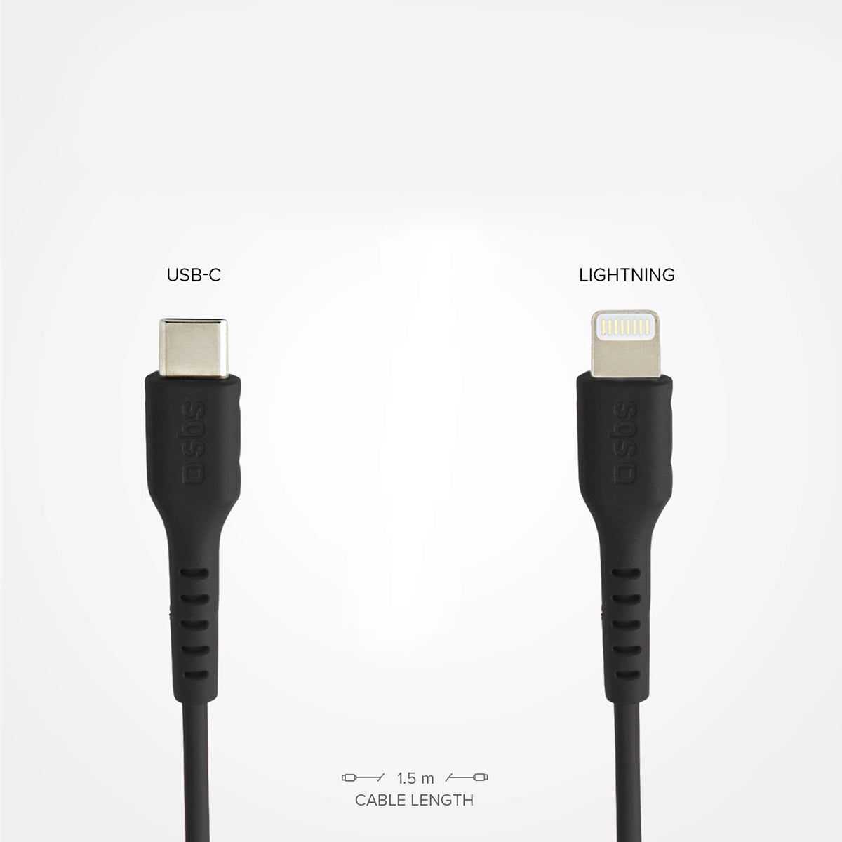 Kabel SBS TECABLELIGTC1K USB-C - Lightning 1m - czarny – zdjęcie 4