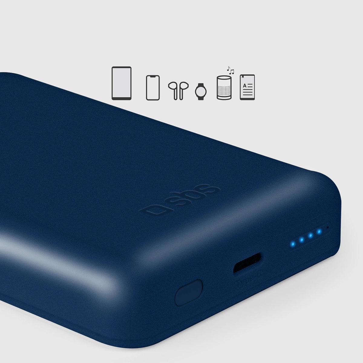 Powerbank SBS TEBB5000MAG1CB 5000 mAh kompatybilny z MagSafe - niebieski – zdjęcie 3