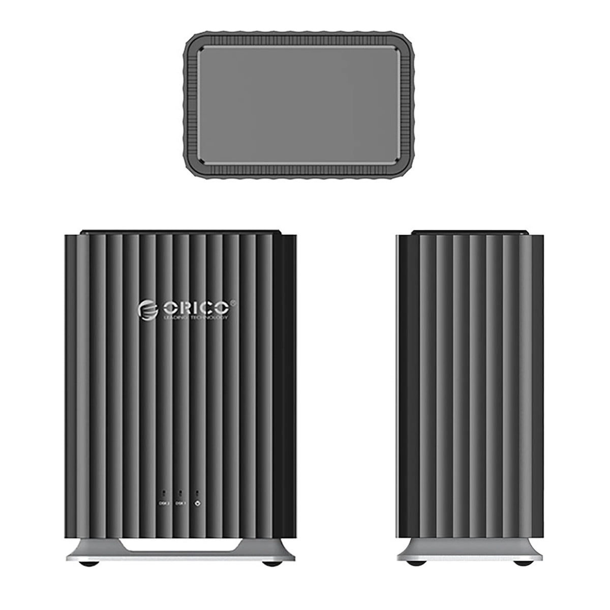 Obudowa Orico 9728C3 Dual-Big na 2 dyski 2,5" HDD/SSD / 3,5" HDD - czarna – zdjęcie 2