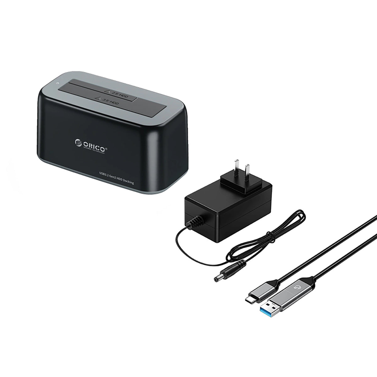 Stacja dokująca Orico 6819C3 na dysk 2,5"/3,5" SATA HDD/SSD - czarna – zdjęcie 2