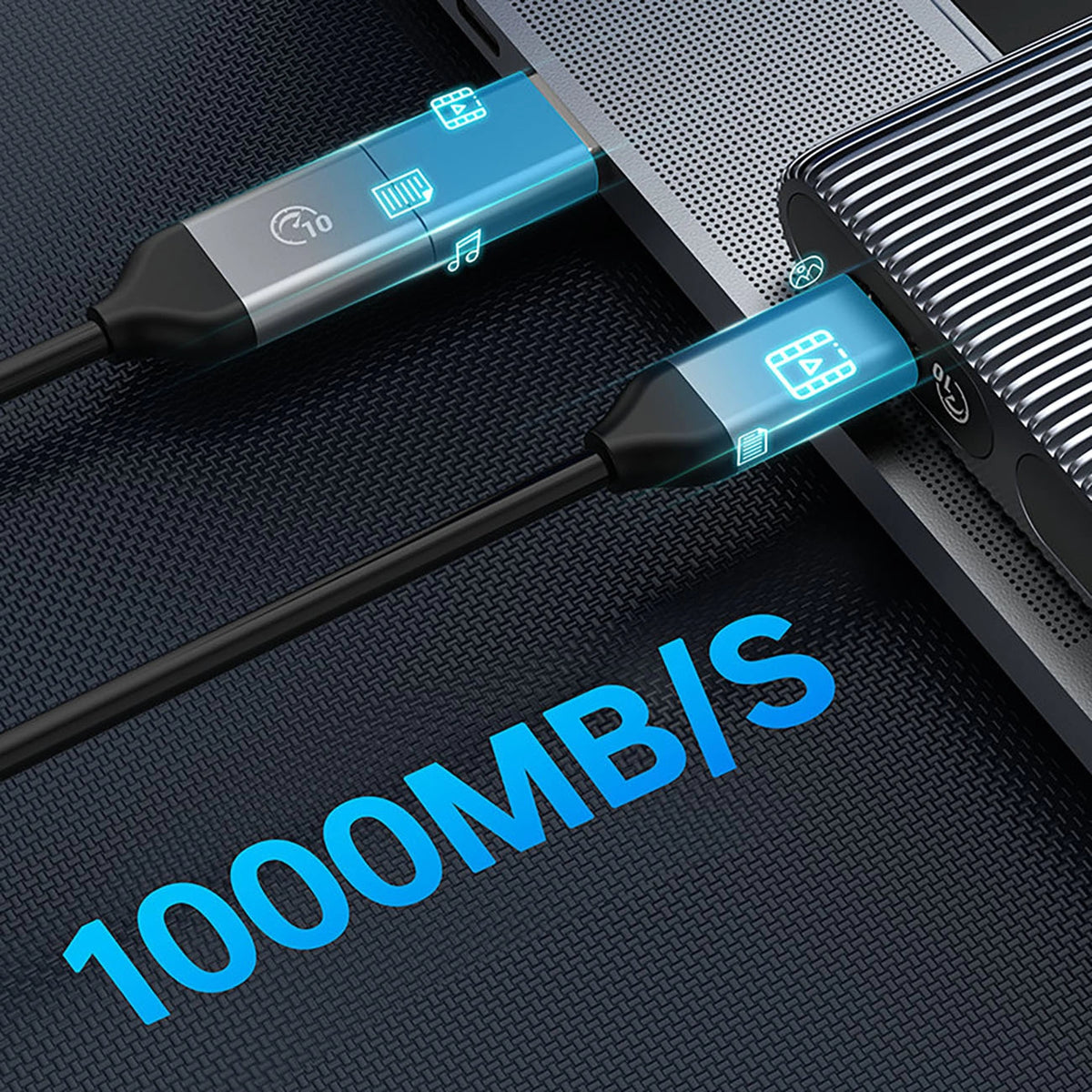 Kieszeń dyskowa na dwa dyski M.2 SATA+NVME USB-C 3.2 6Gb/s / 10Gb/s – zdjęcie 7