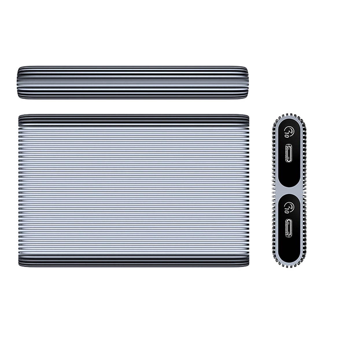 Kieszeń dyskowa podwójna na dwa dyski M.2 NVME USB-C 3.2 10Gb/s - szara – zdjęcie 2