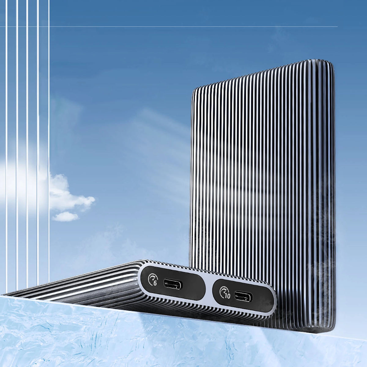 Kieszeń dyskowa podwójna na dwa dyski M.2 NVME USB-C 3.2 10Gb/s - szara – zdjęcie 4