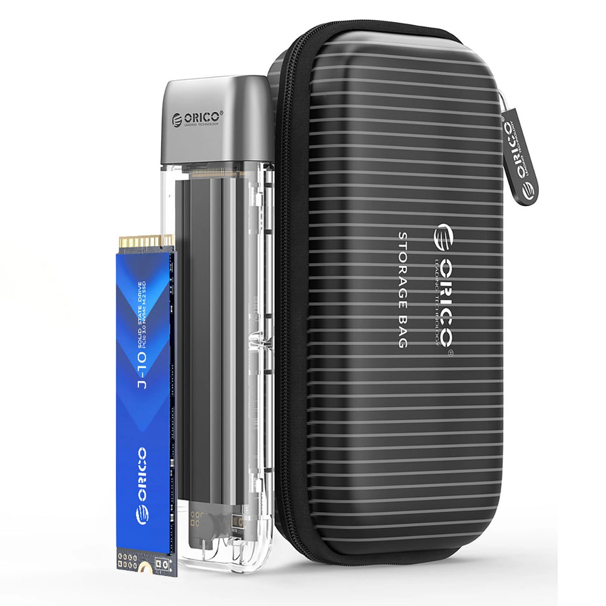 Kieszeń dyskowa Orico TXM2-C3 M.2 NVME USB-C 3.2 10Gb/s - szara – zdjęcie 3