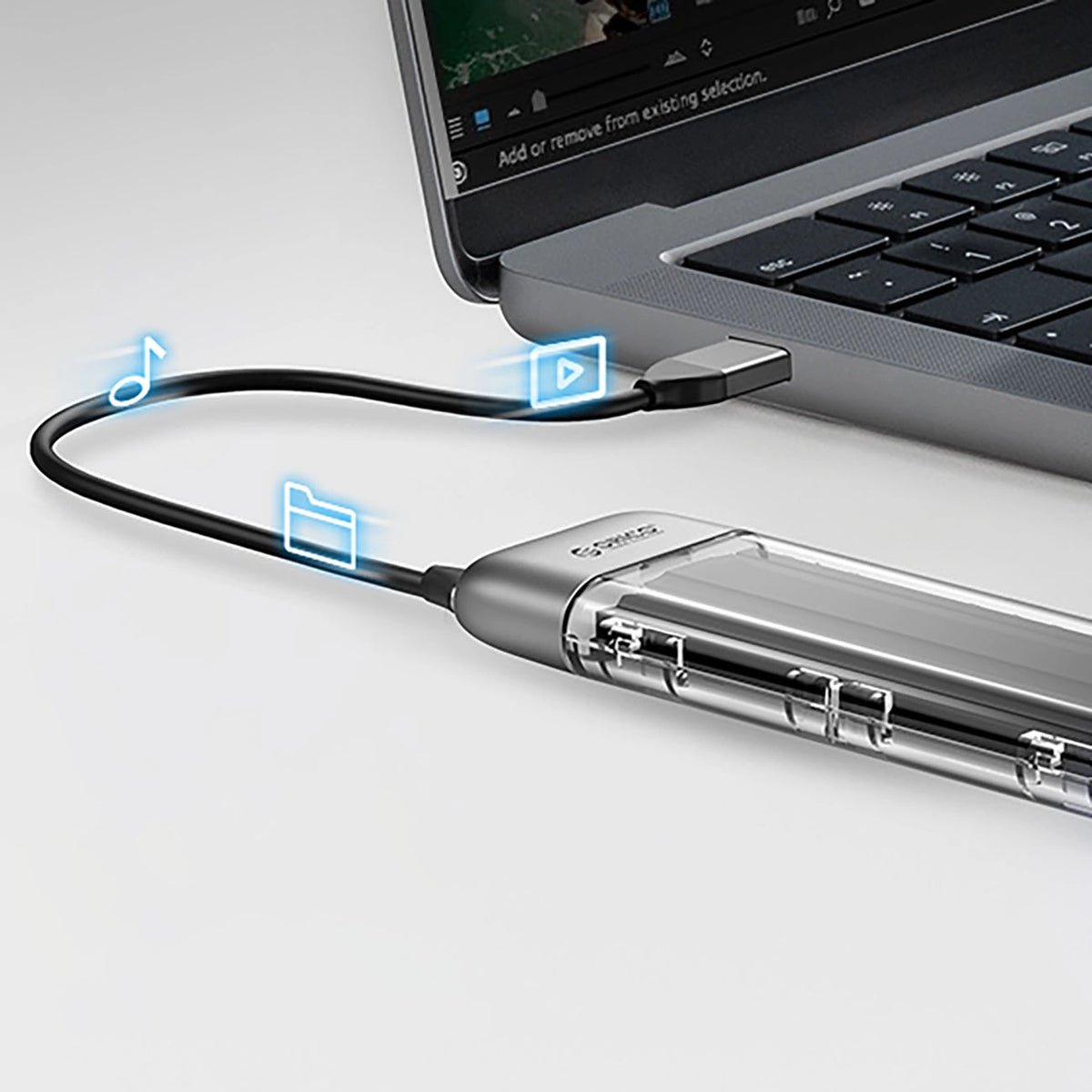 Kieszeń dyskowa Orico TXM2-C3 M.2 NVME USB-C 3.2 10Gb/s - szara – zdjęcie 6