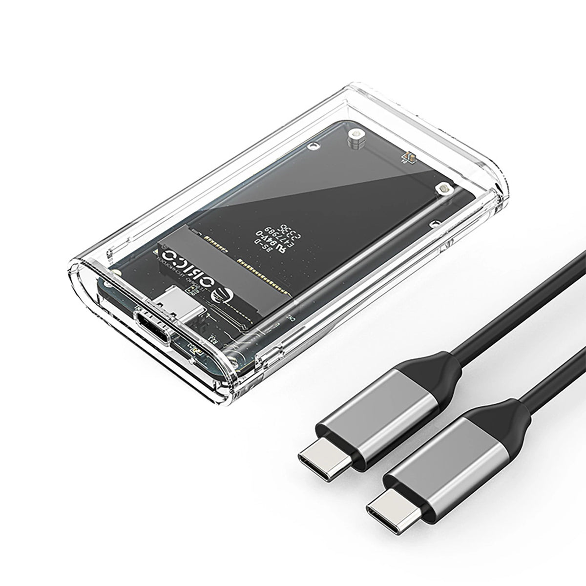 Kieszeń dyskowa Orico TC10-MS MSATA USB-C 3.2 5Gb/s - przezroczysta – zdjęcie 2