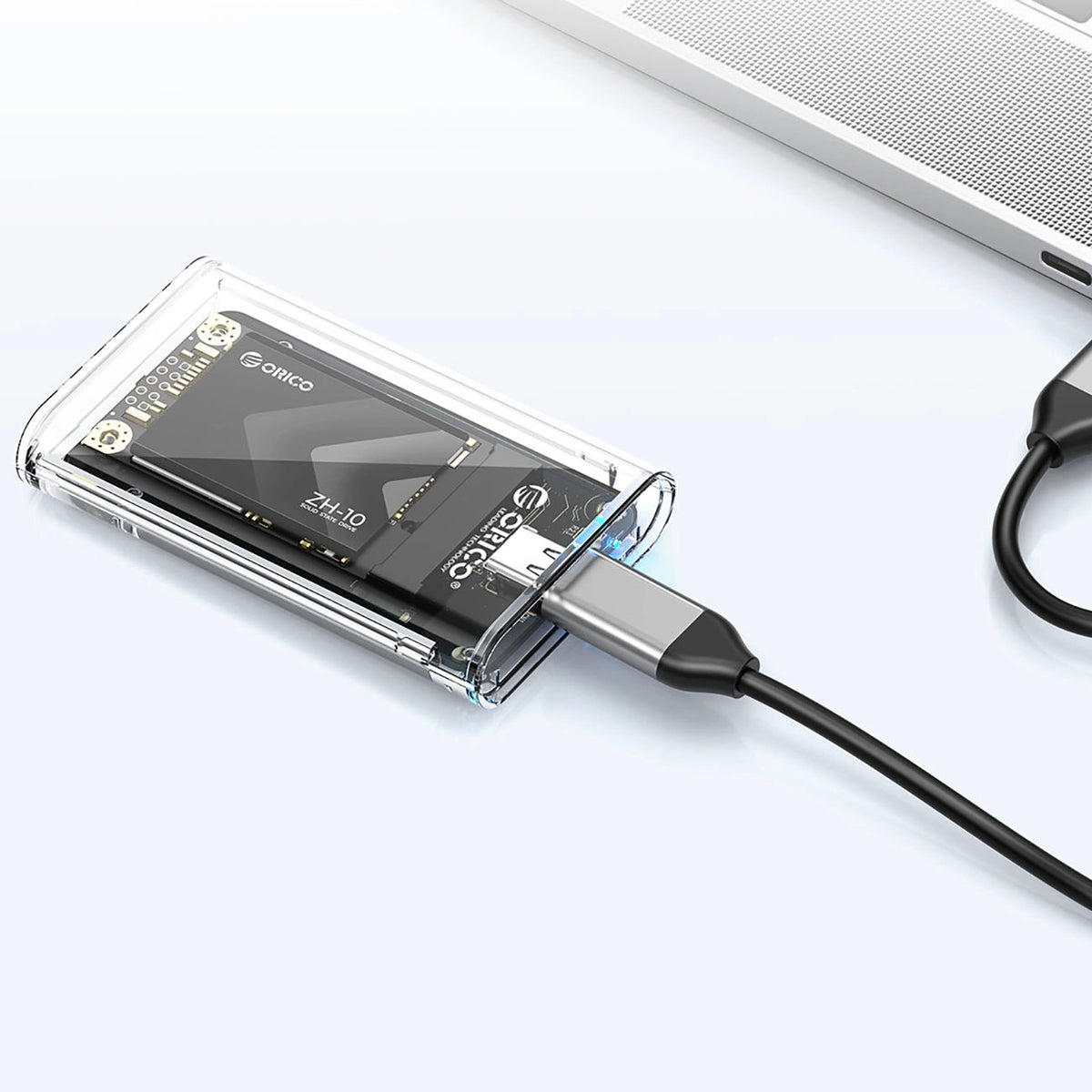 Kieszeń dyskowa Orico TC10-MS MSATA USB-C 3.2 5Gb/s - przezroczysta – zdjęcie 5