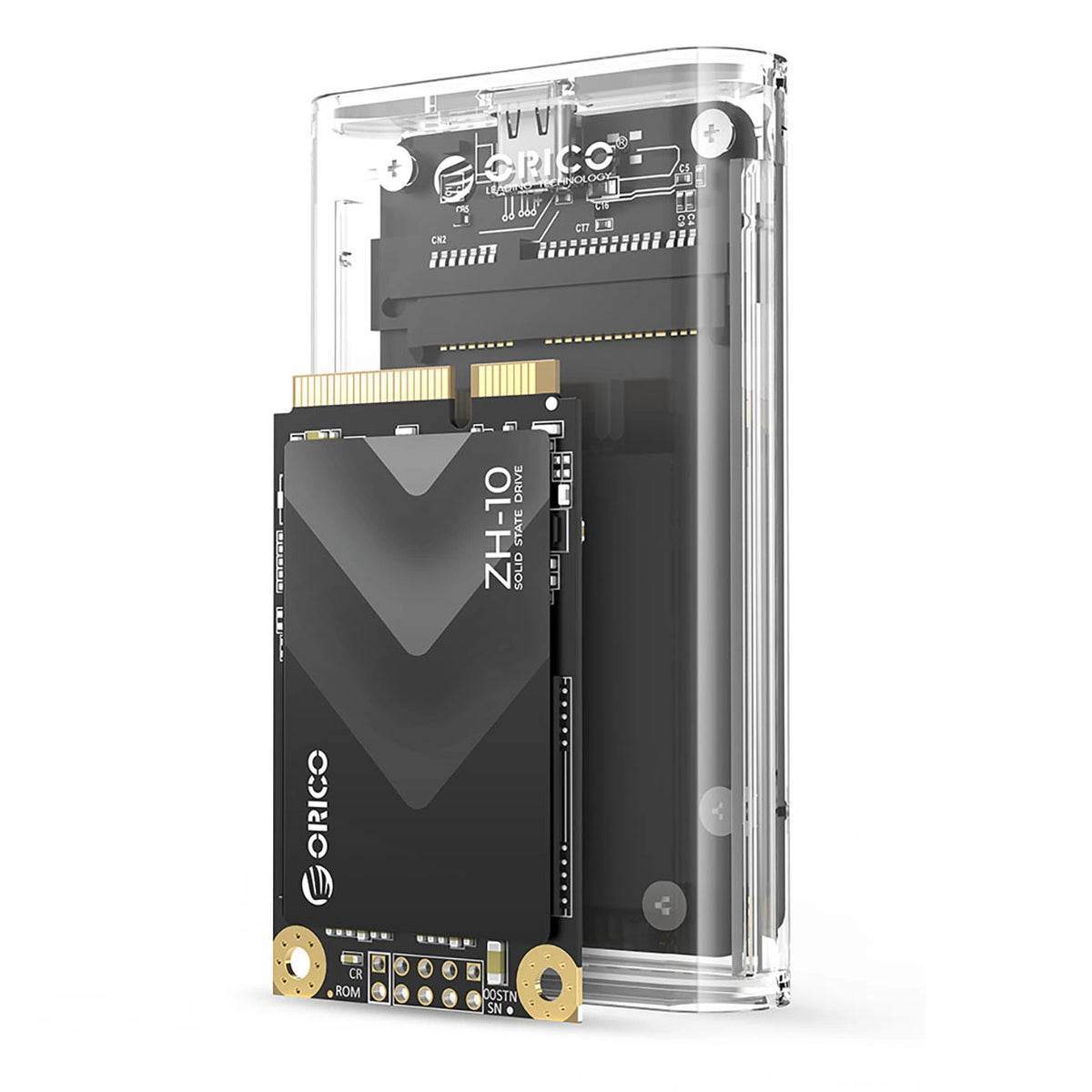 Kieszeń dyskowa Orico TC10-MS MSATA USB-C 3.2 5Gb/s - przezroczysta – zdjęcie 7