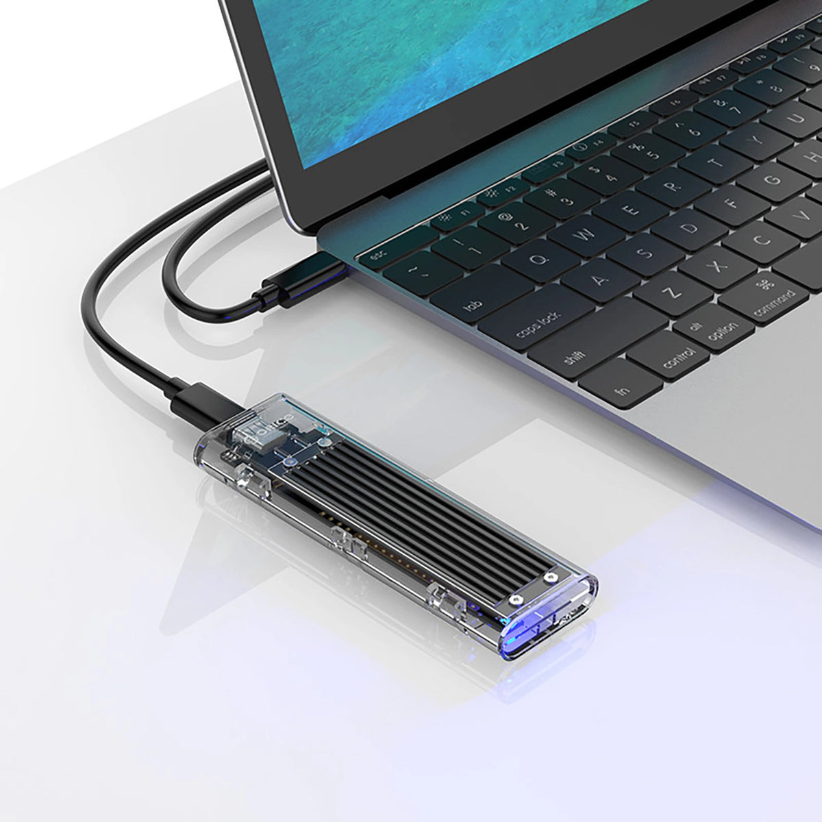 Kieszeń dyskowa Orico TCM2-C3 M.2 NVME na USB-C 10Gb/s - czarna – zdjęcie 3