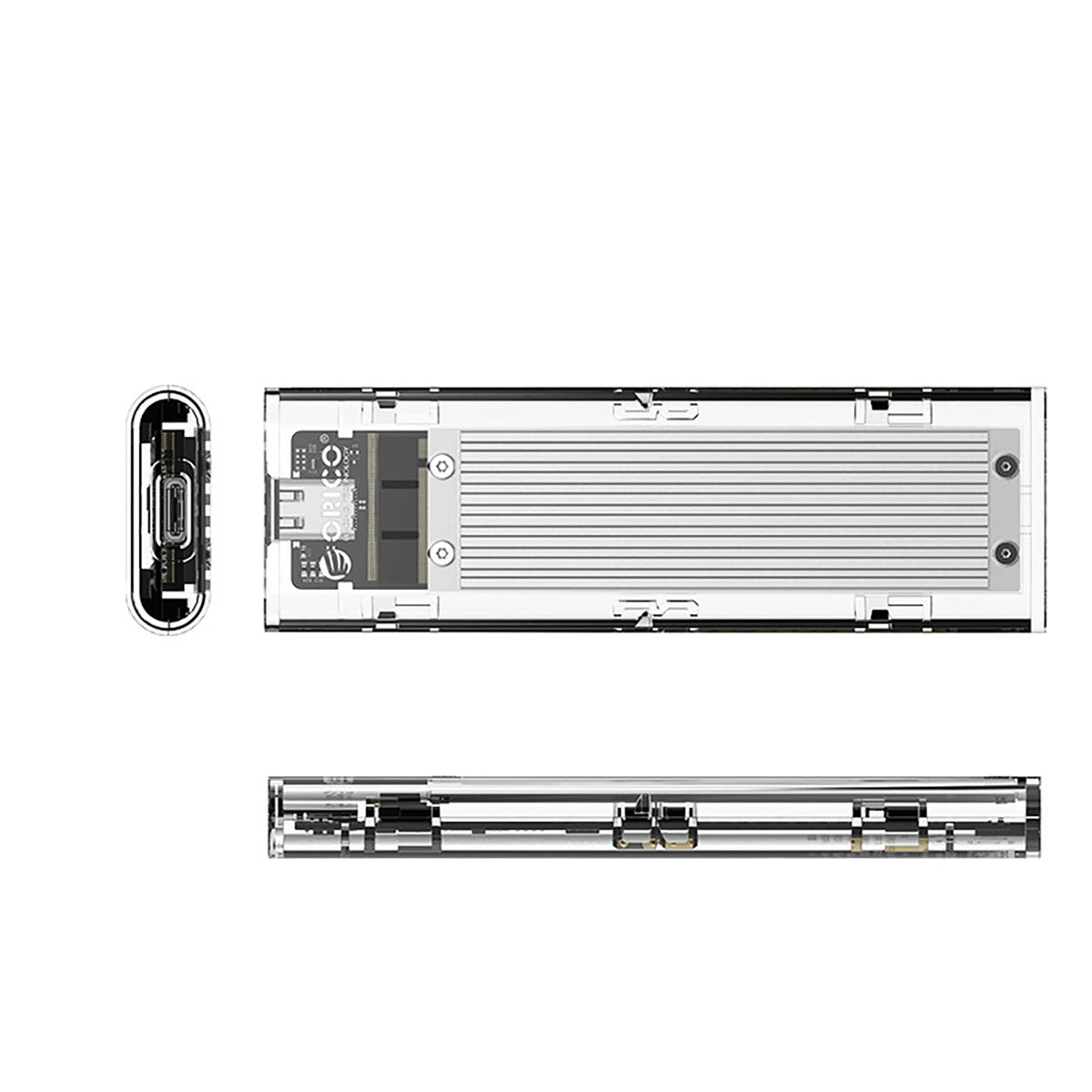 Kieszeń dyskowa Orico TCM2-C3 M.2 NVME na USB-C 10Gb/s - szara – zdjęcie 2