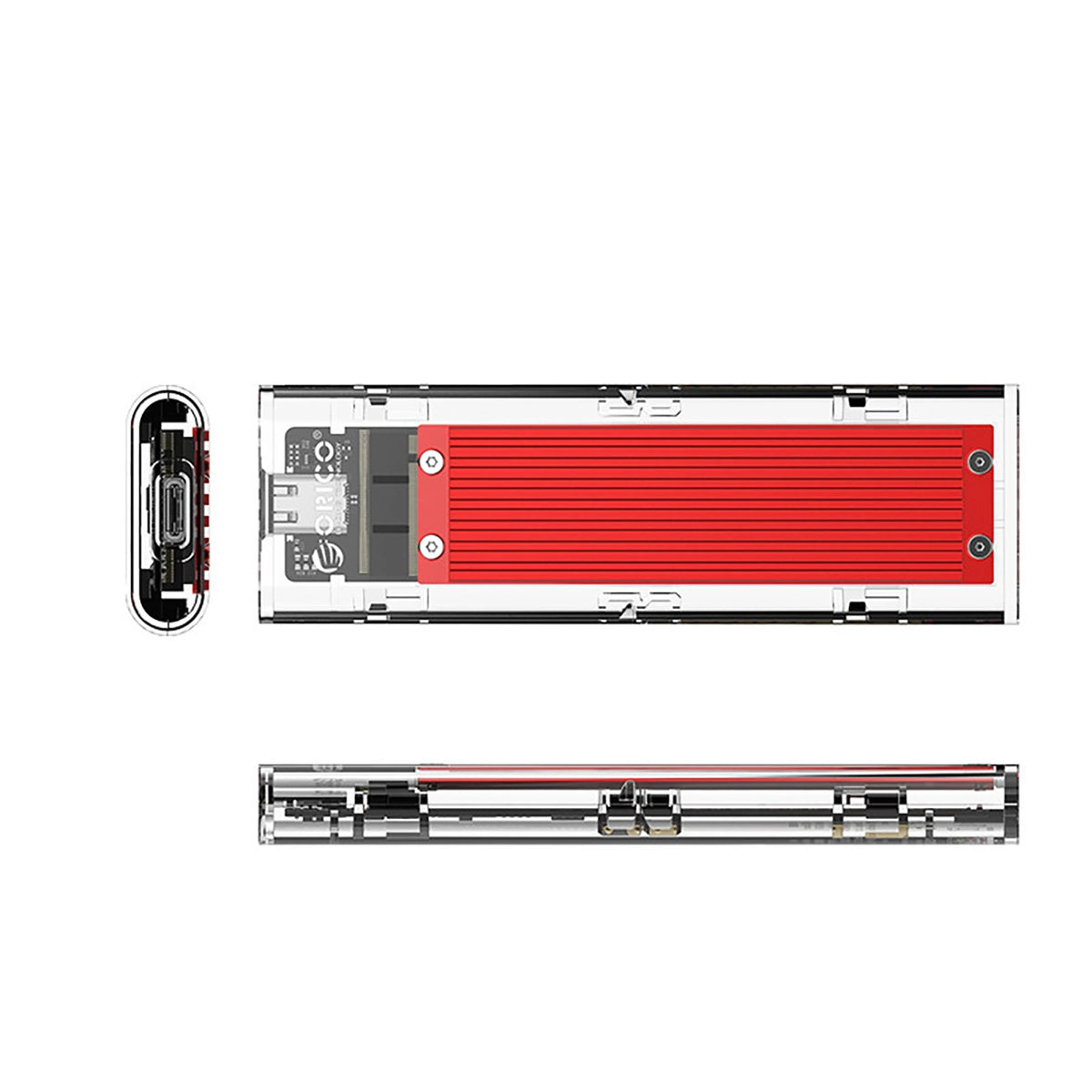 Kieszeń dyskowa Orico TCM2-C3 M.2 NVME na USB-C 10Gb/s - czerwona – zdjęcie 3