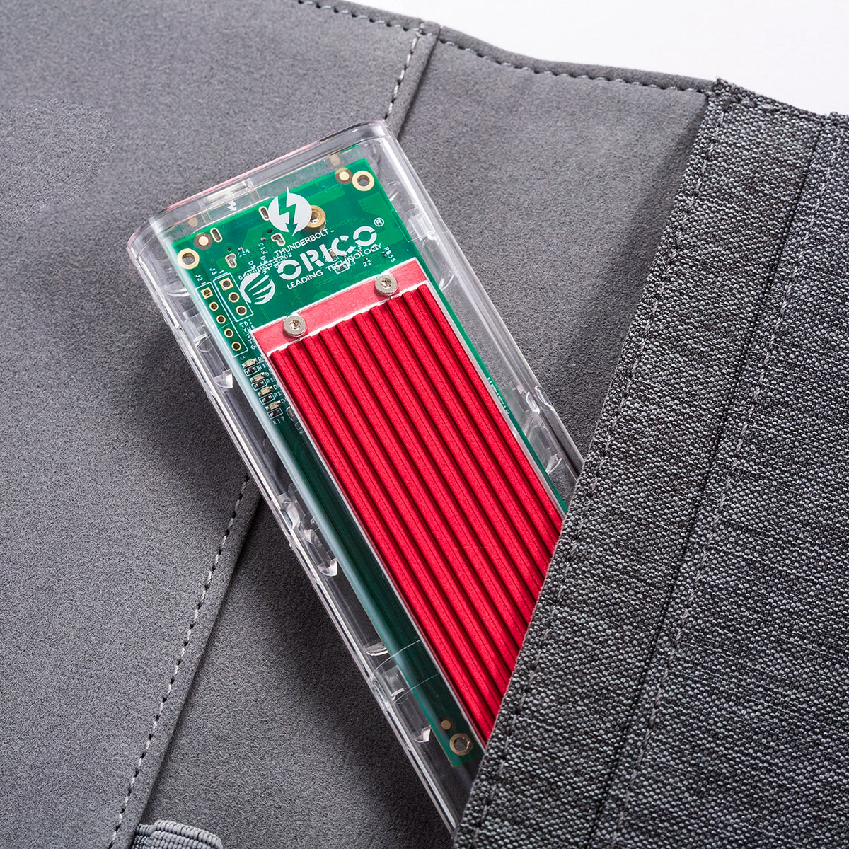 Kieszeń dyskowa Orico TCM2-C3 M.2 NVME na USB-C 10Gb/s - czerwona – zdjęcie 6