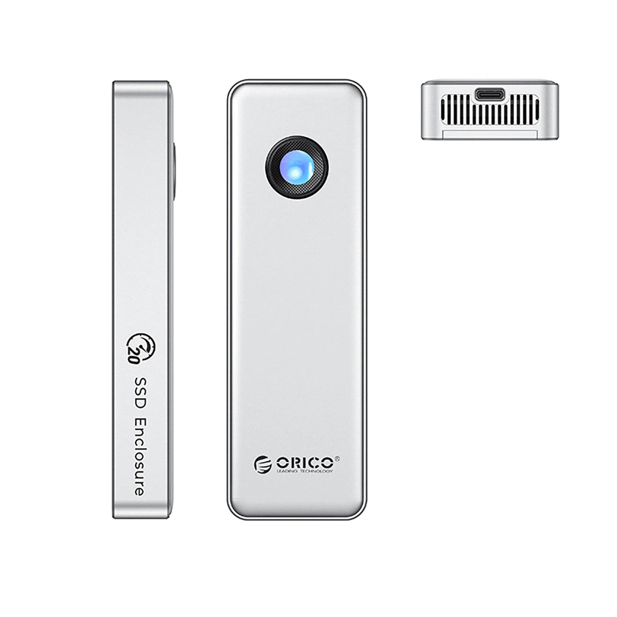 Kieszeń dyskowa Orico OUM2-G20 M.2 NVME USB-C 3.2 20Gb/s - srebrna – zdjęcie 2