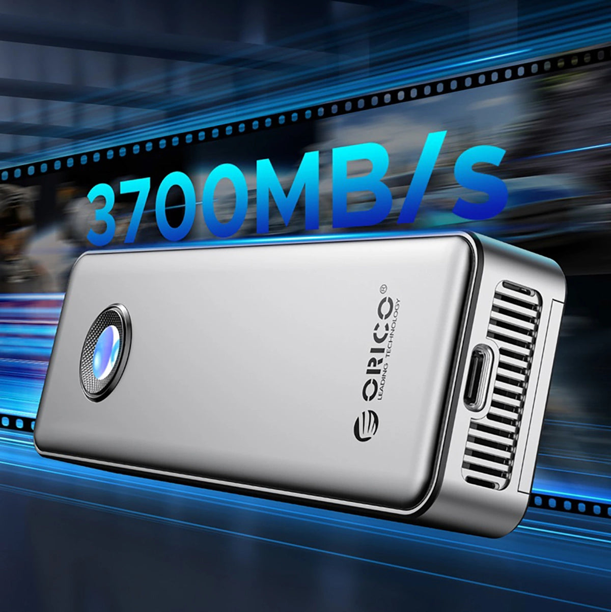 Kieszeń dyskowa Orico OUM2-G20 M.2 NVME USB-C 3.2 20Gb/s - srebrna – zdjęcie 3