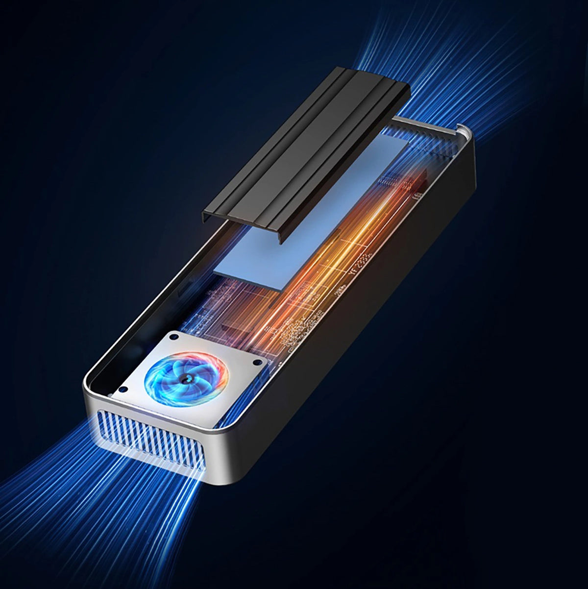 Kieszeń dyskowa Orico OUM2-G20 M.2 NVME USB-C 3.2 20Gb/s - srebrna – zdjęcie 4