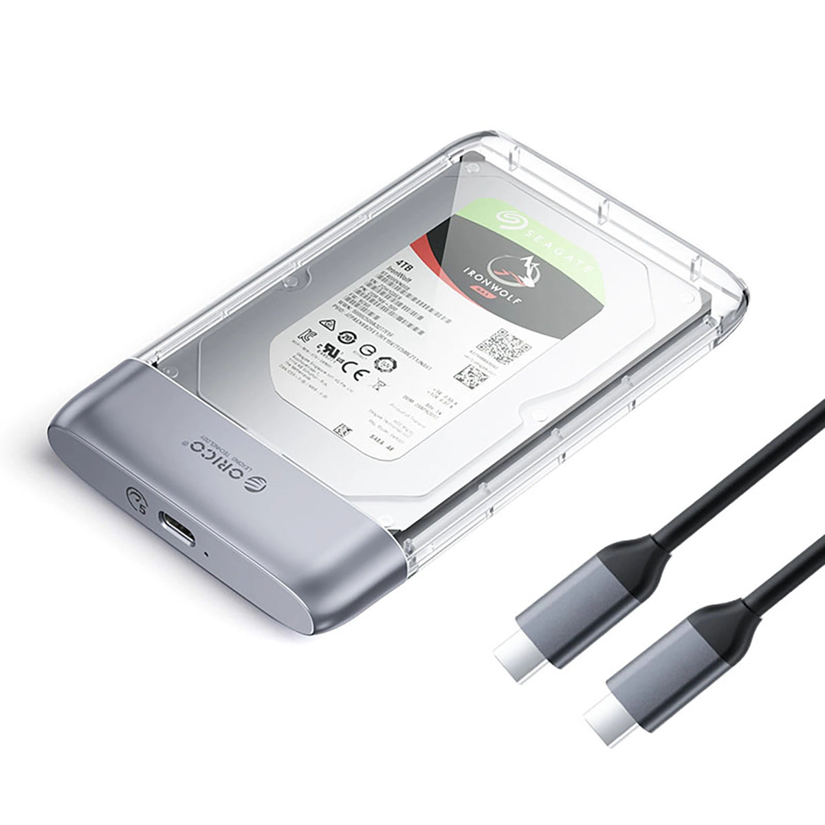 Kieszeń dyskowa Orico TX25C3 2,5" HDD/SSD USB-C 5Gb/s - przezroczysta