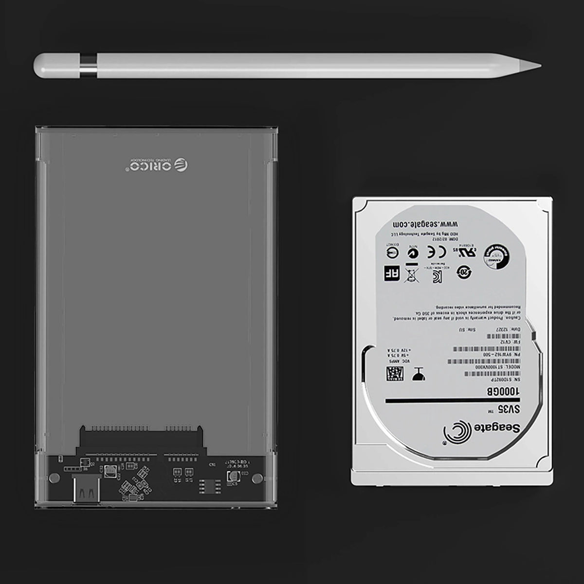 Kieszeń dyskowa Orico 2139C3 2,5" HDD/SSD USB-C 5Gb/s - przezroczysta – zdjęcie 4