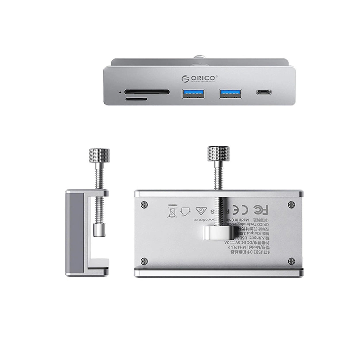 Hub Orico MH5PC na zacisk USB-C / 2x USB-A 3.2 + 1x USB-C 3.2 + 1x SD&TF – zdjęcie 2