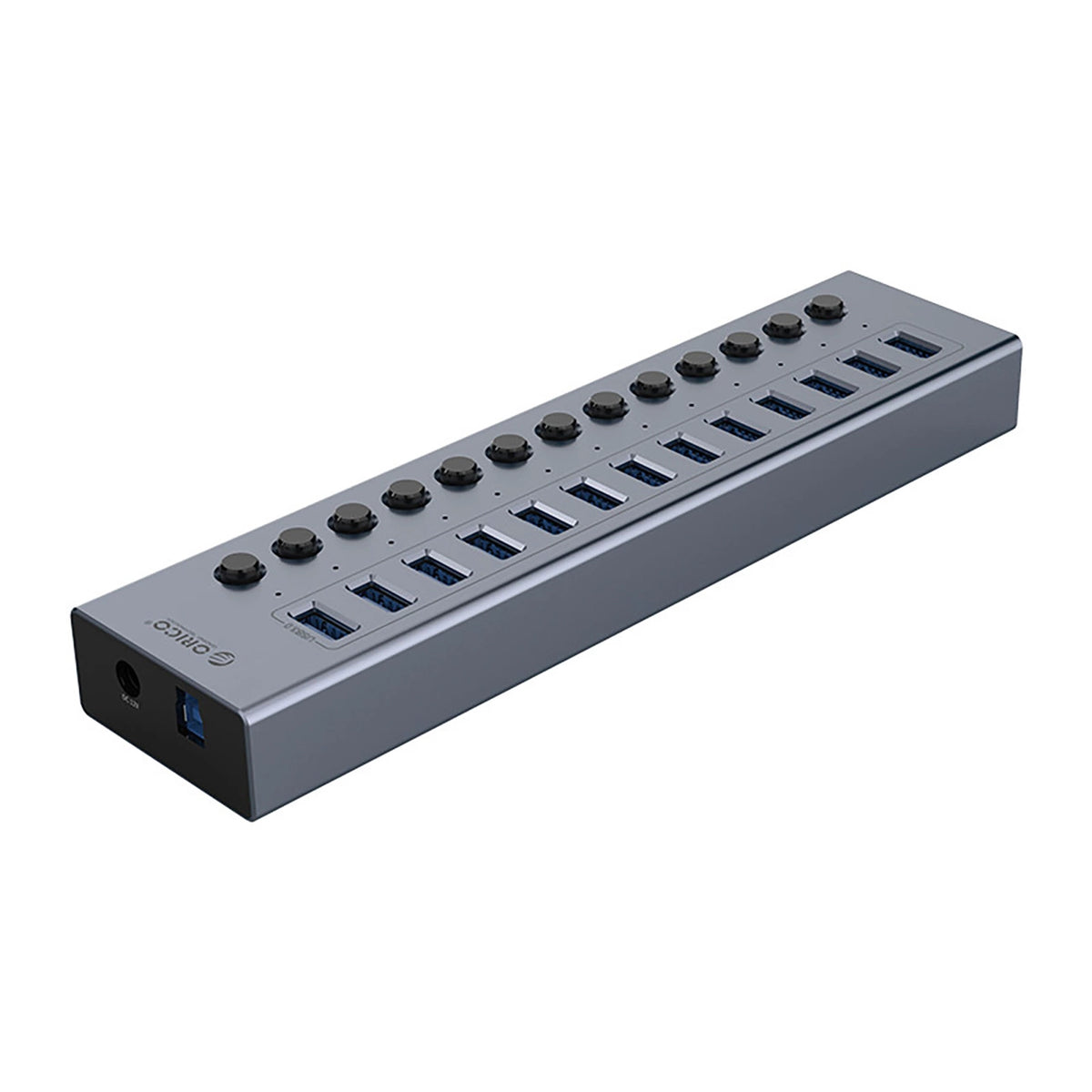 Hub Orico BT2U3-13AB 13x USB-A 3.0 z włącznikami - szary – zdjęcie 2