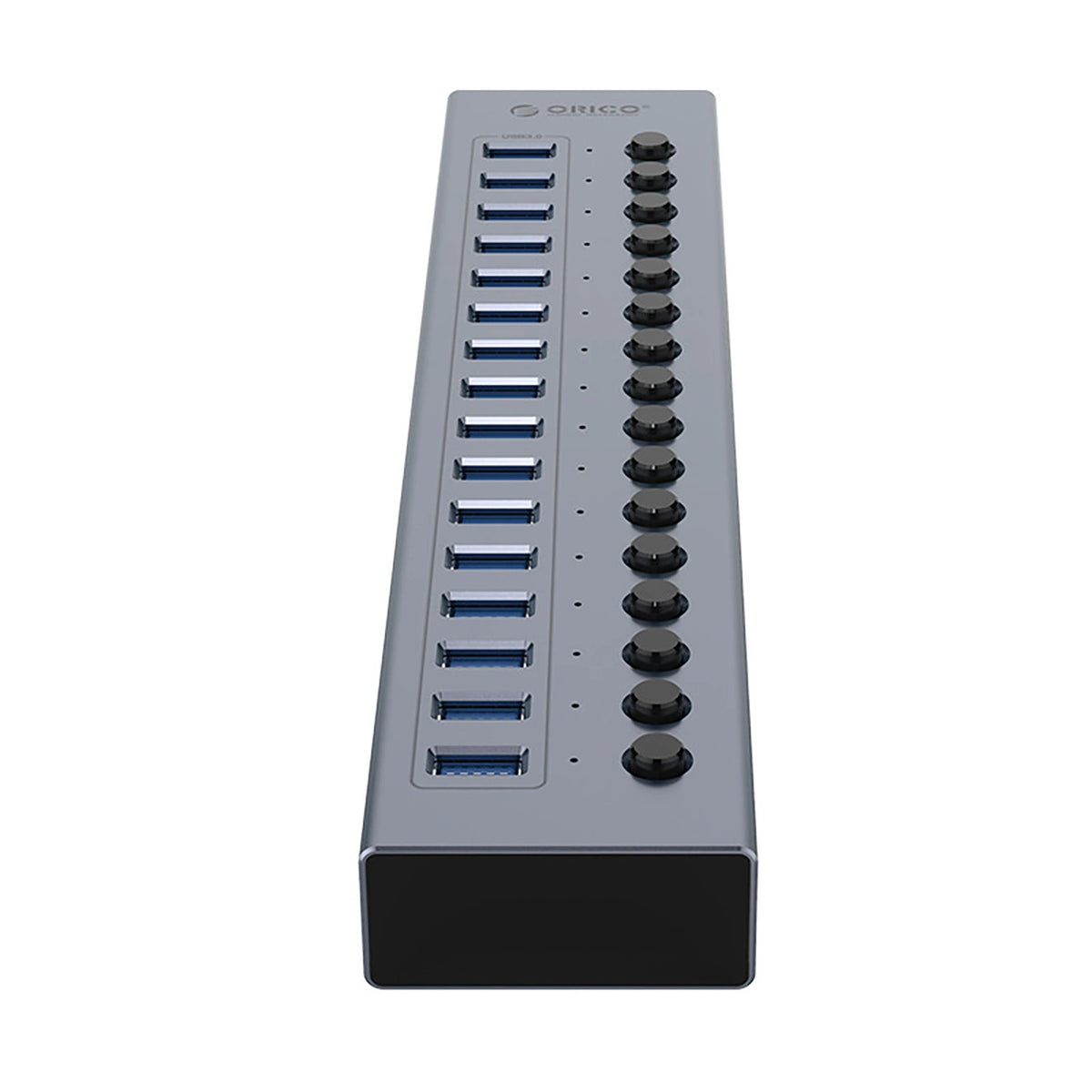 Hub Orico BT2U3-16AB 16x USB-A 3.0 z włącznikami - szary – zdjęcie 3