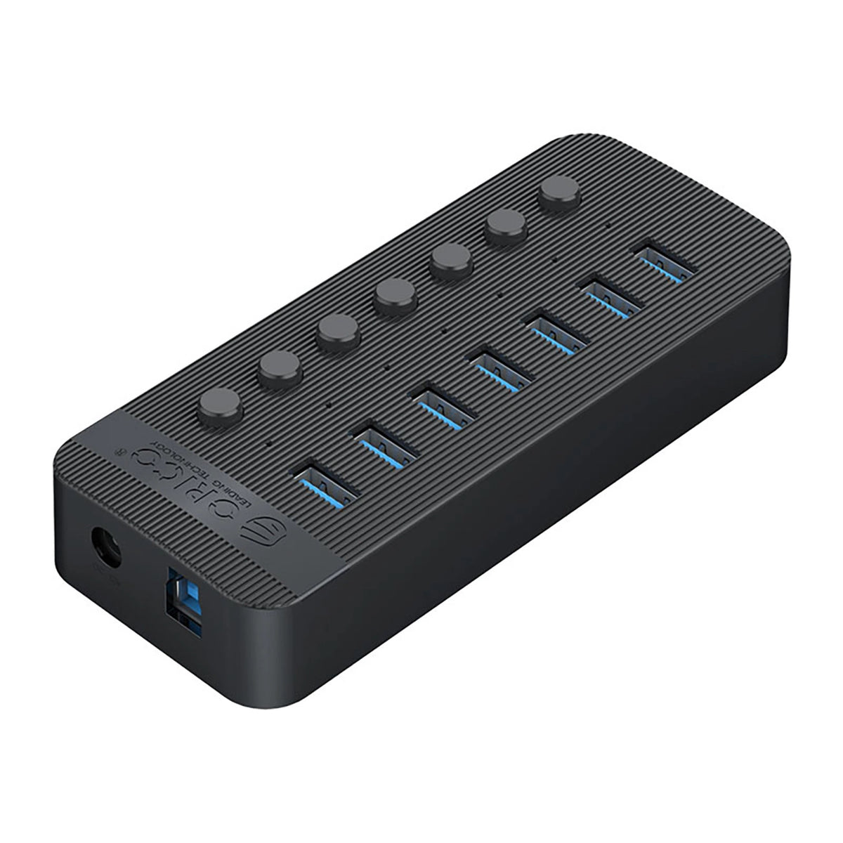 Hub Orico CT2U3-7AB 7x USB-A 3.0 z włącznikami - czarny – zdjęcie 2