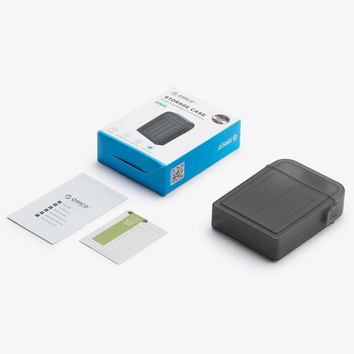 Etui Orico PPH-25 pudełko na 2 x HDD 2,5" - półprzezroczyste, szare – zdjęcie 3
