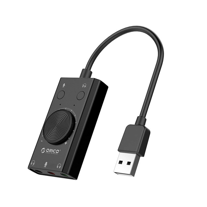 Karta dźwiękowa Orico SC2 zewnętrzna wielofunkcyjna z USB-A - czarna – zdjęcie 2