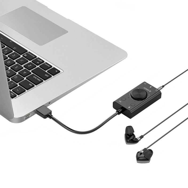 Karta dźwiękowa Orico SC2 zewnętrzna wielofunkcyjna z USB-A - czarna – zdjęcie 4