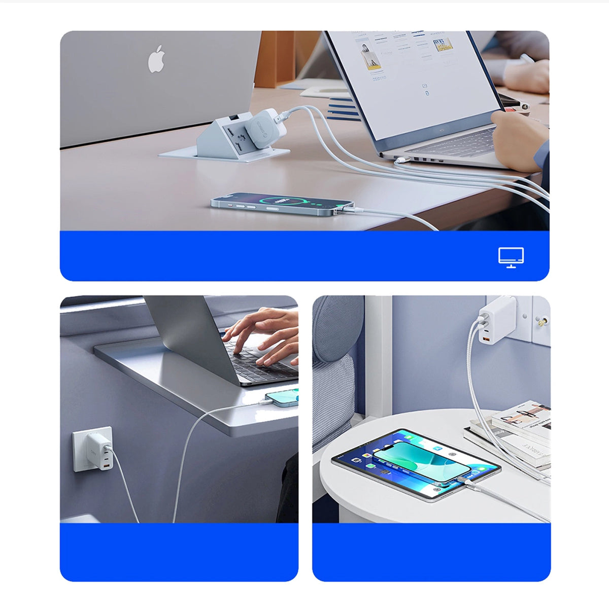 Kabel Orico CDX 100W 5A Power Delivery USB-C - USB-C 1m - biały – zdjęcie 5